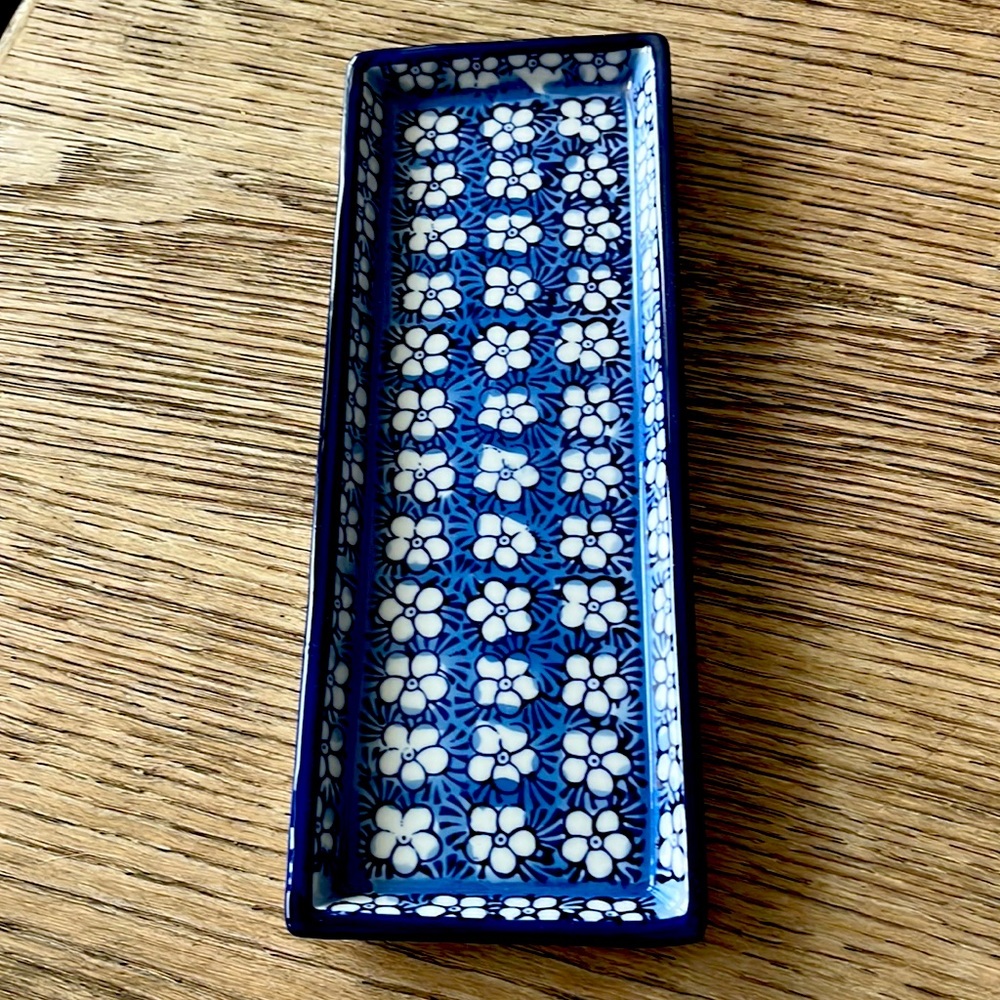 Oohlong porcelain tray - floral design